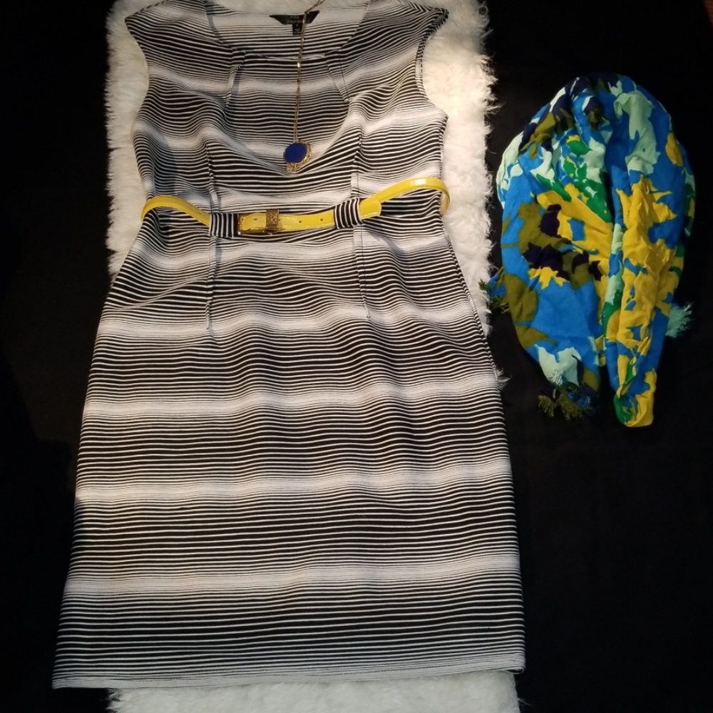 Mlle gabrielle black & white dress